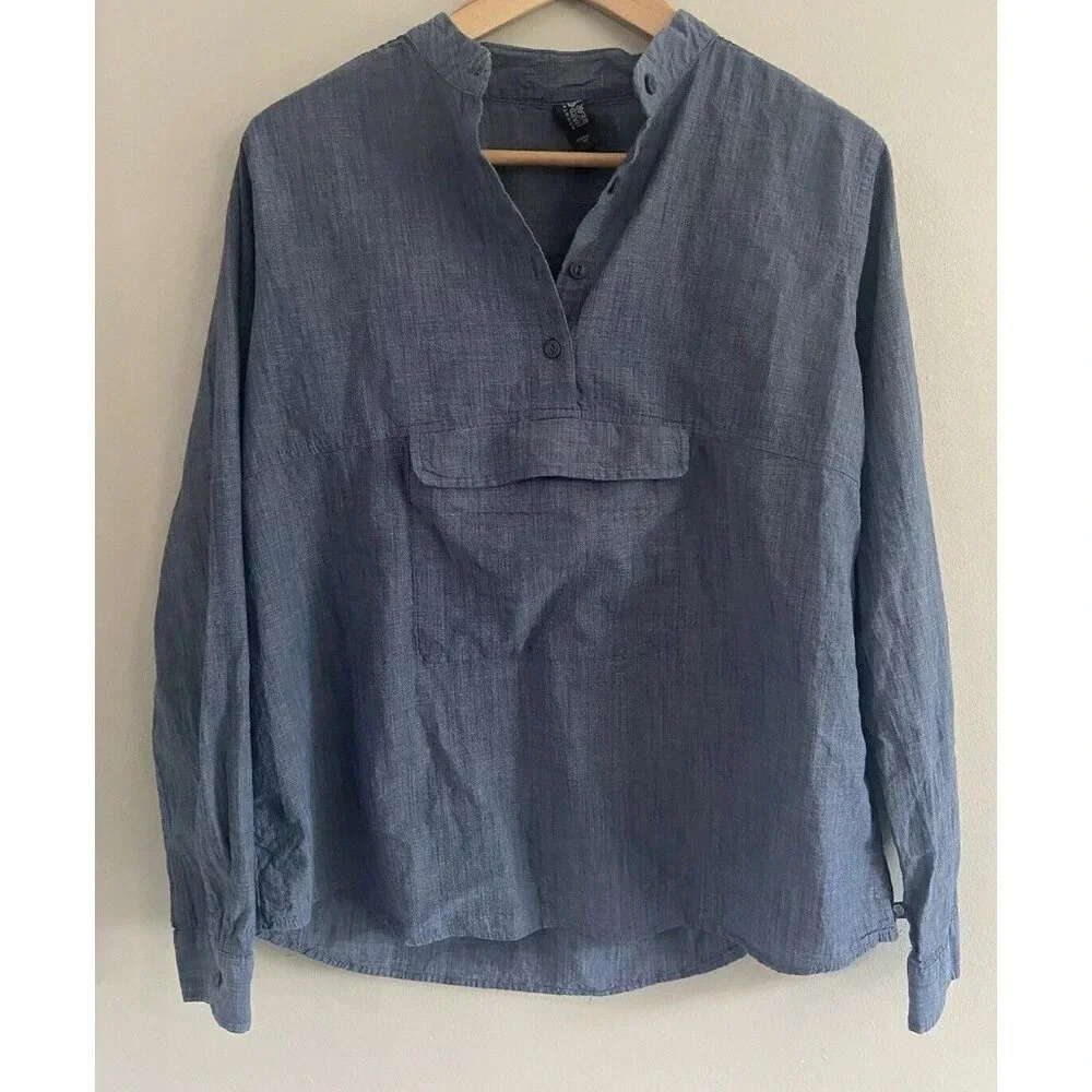 Mountain Hard Wear Shirt Pullover Pocket Blue Medium M